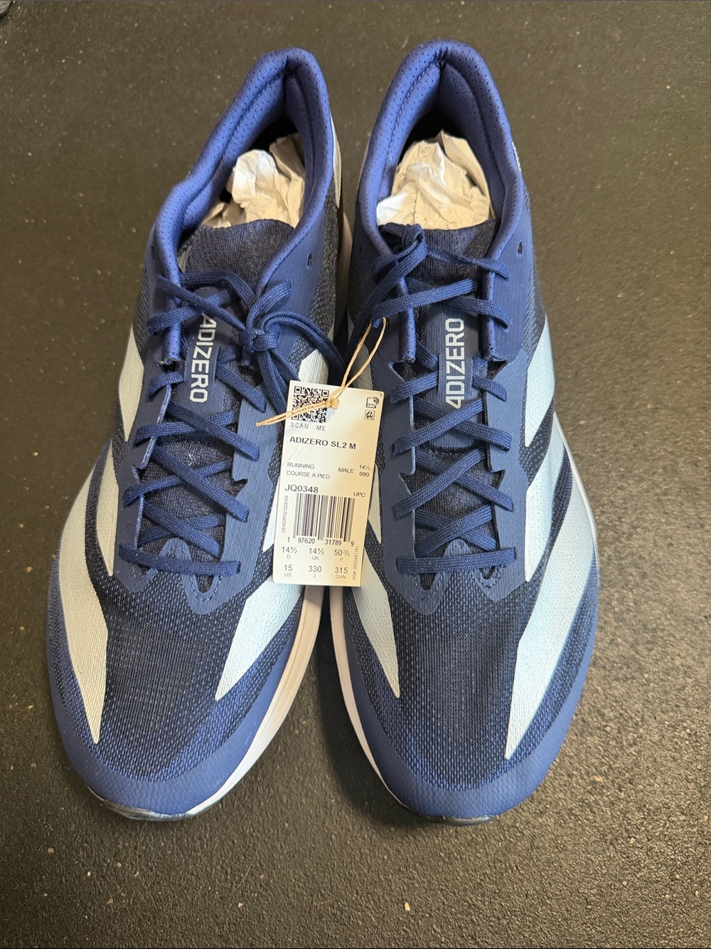 adidas Adizero SL 2 Men's Blue Running Shoes Size 15 NWT